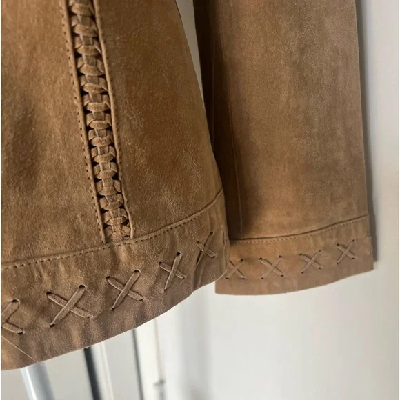 Ameri Mode Genuine Leather Jacket Women’s Small Tan SuedeWestern BohoStyle5559 - Picture 8 of 14